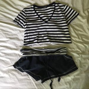 Navy and white Pajama set